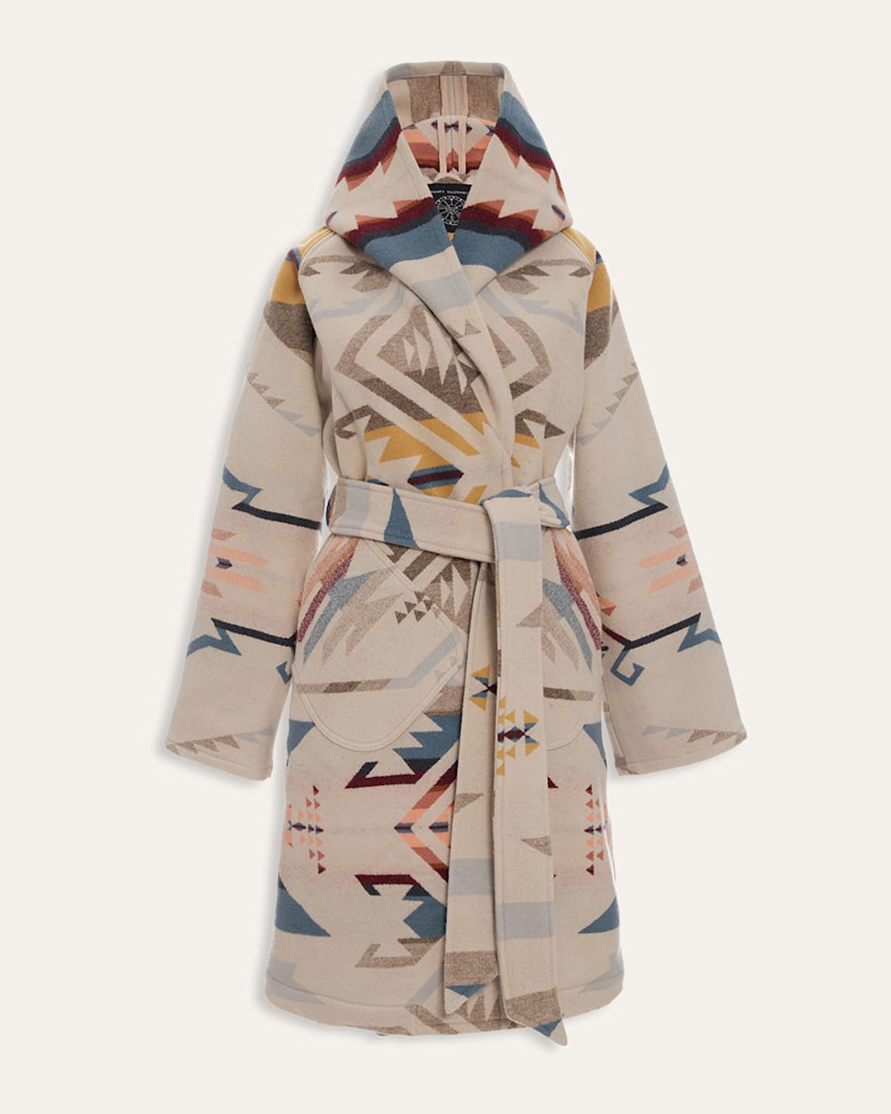 LINDSEY THORNBURG X PENDLETON BLANKET ROBE IN WHITE SANDS image number 1