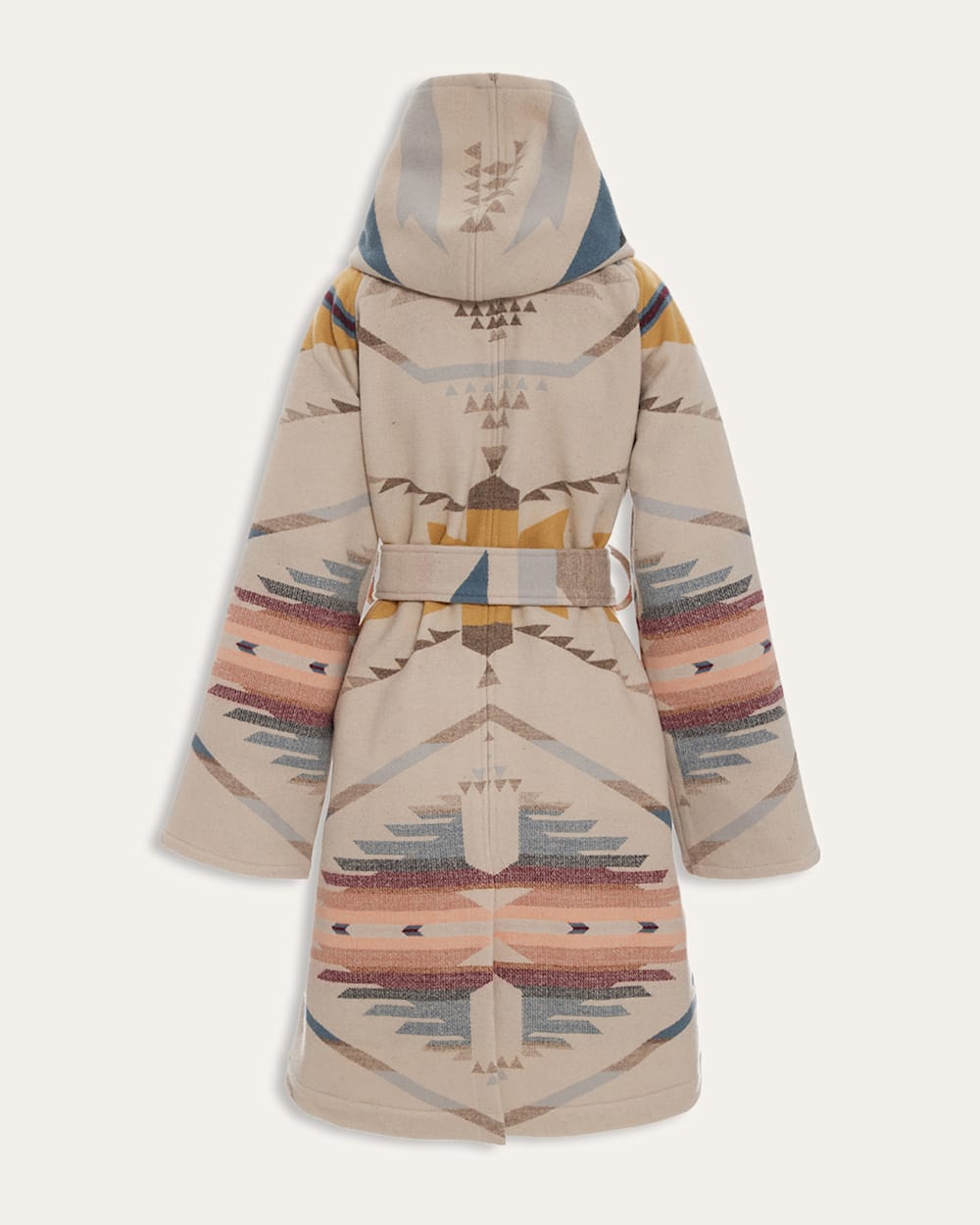 ALTERNATE VIEW OF LINDSEY THORNBURG X PENDLETON BLANKET ROBE IN WHITE SANDS image number 2