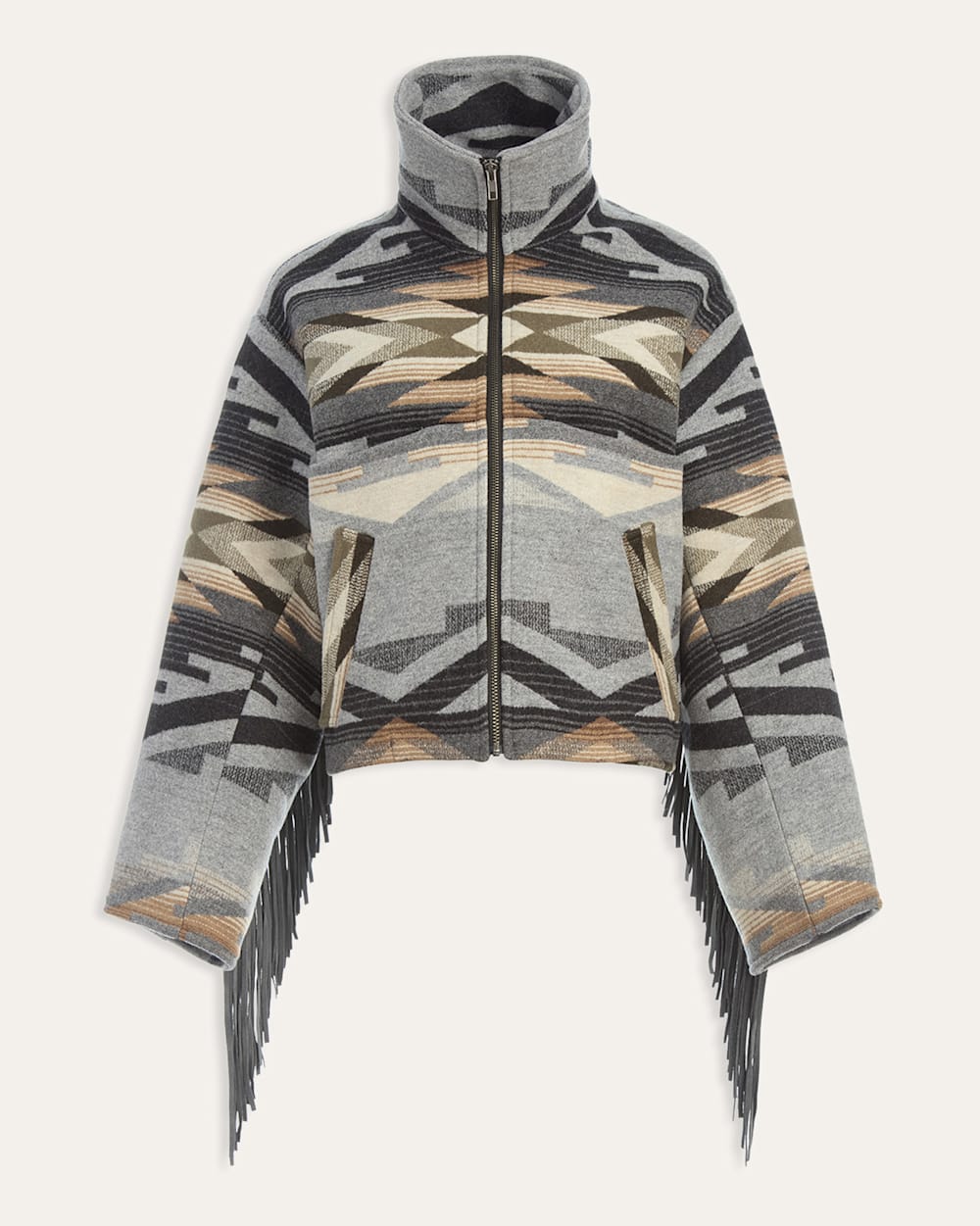 LINDSEY THORNBURG X PENDLETON FRINGED ARCHER JACKET IN TUMALO RIDGE image number 1