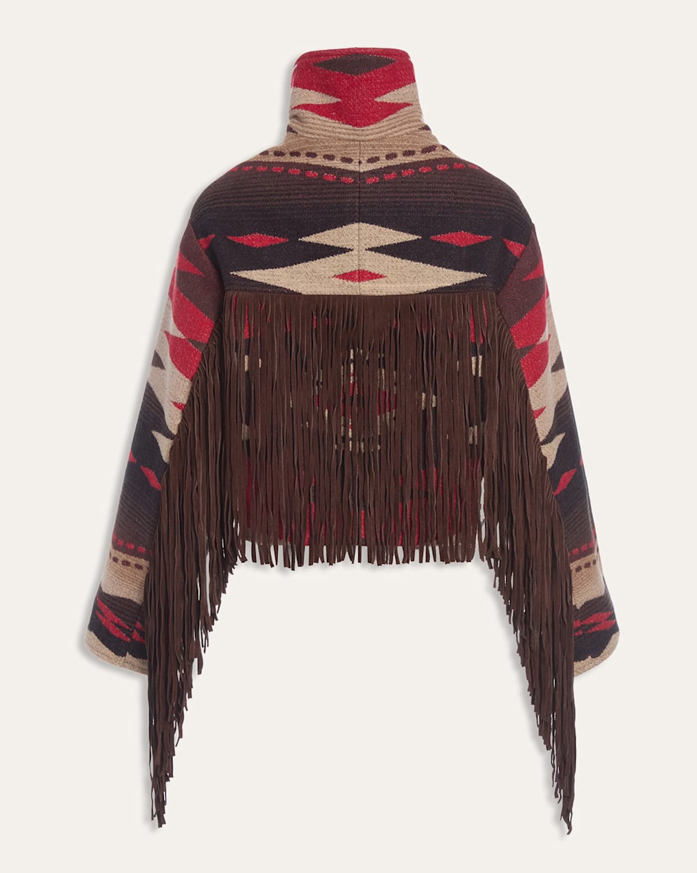 ALTERNATE VIEW OF LINDSEY THORNBURG X PENDLETON FRINGED ARCHER JACKET IN CROWN POINT image number 2