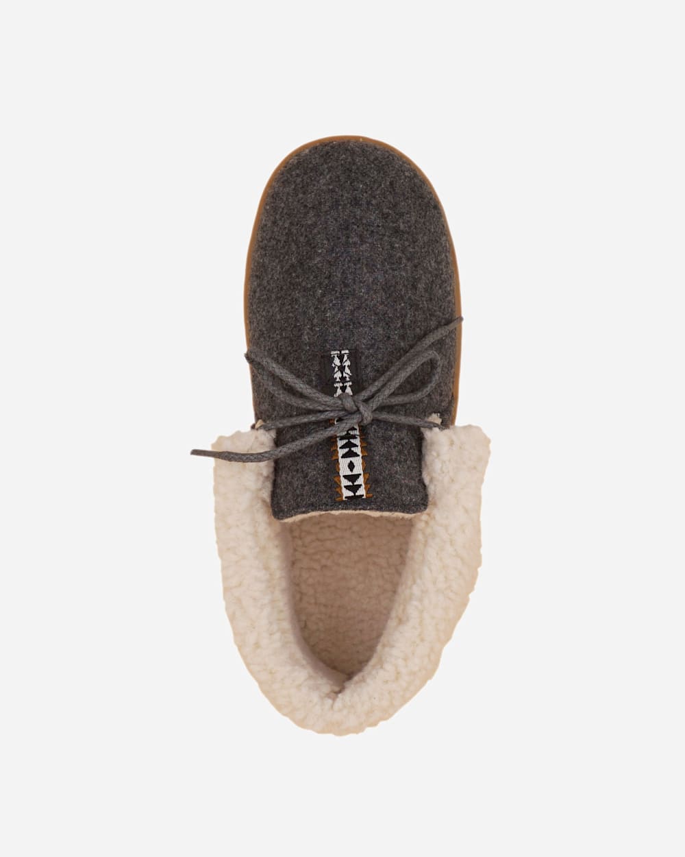 ALTERNATE VIEW OF WOMEN'S CABIN FOLD SLIPPERS IN GREY HEATHER image number 3