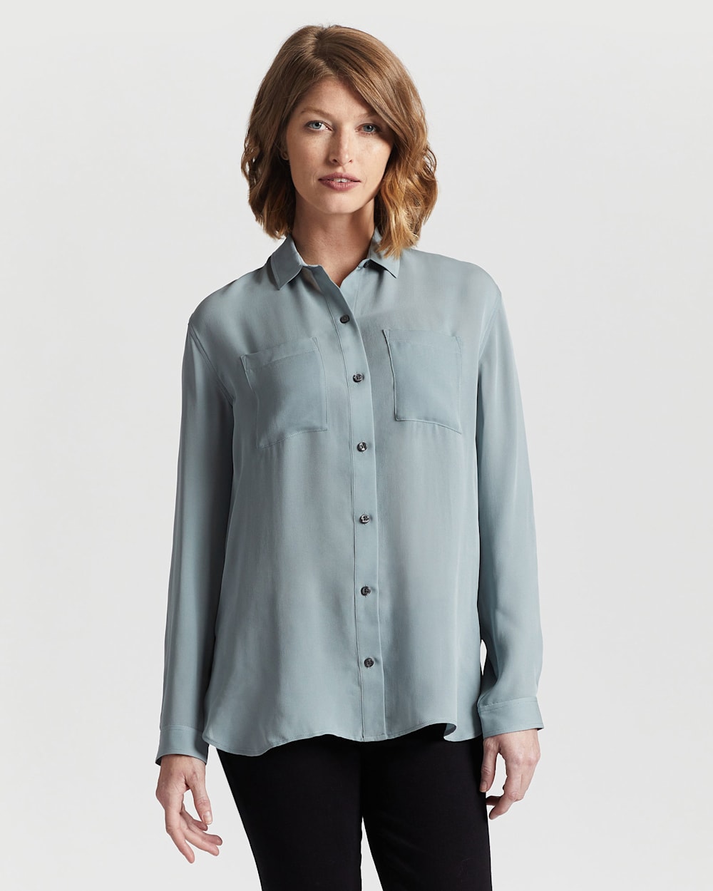 WOMEN S LONG SLEEVE SILK BUTTON UP SHIRT Pendleton