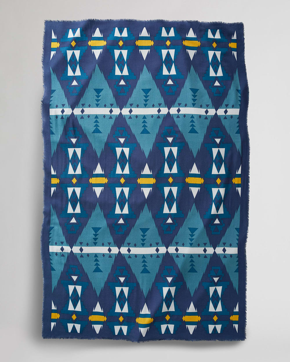 ALTERNATE VIEW OF SISKIYOU FEATHERWEIGHT WOOL SCARF IN BLUE image number 5