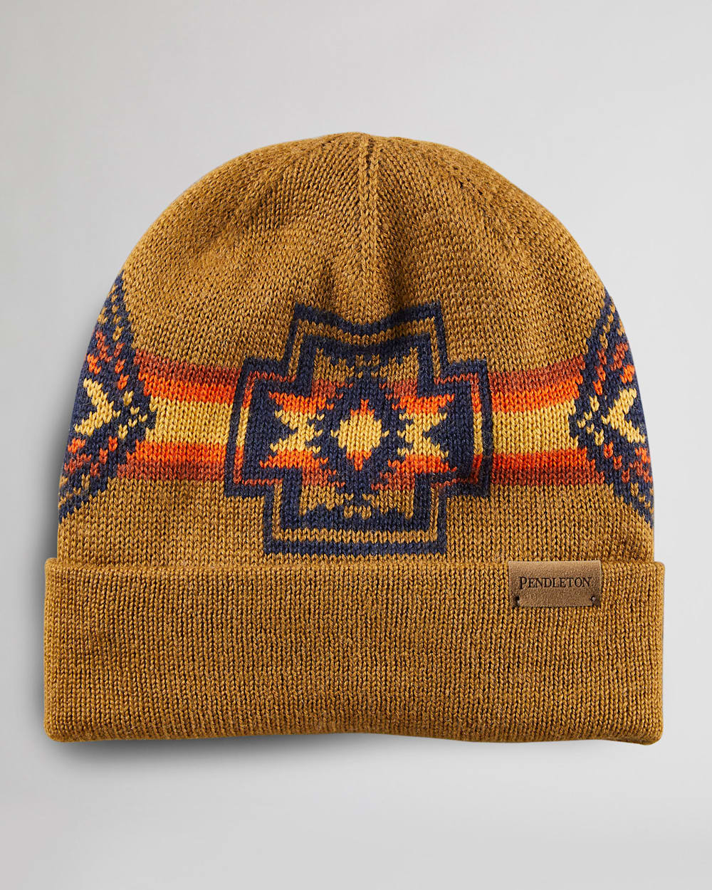 KNIT BEANIE IN TAN HARDING image number 1