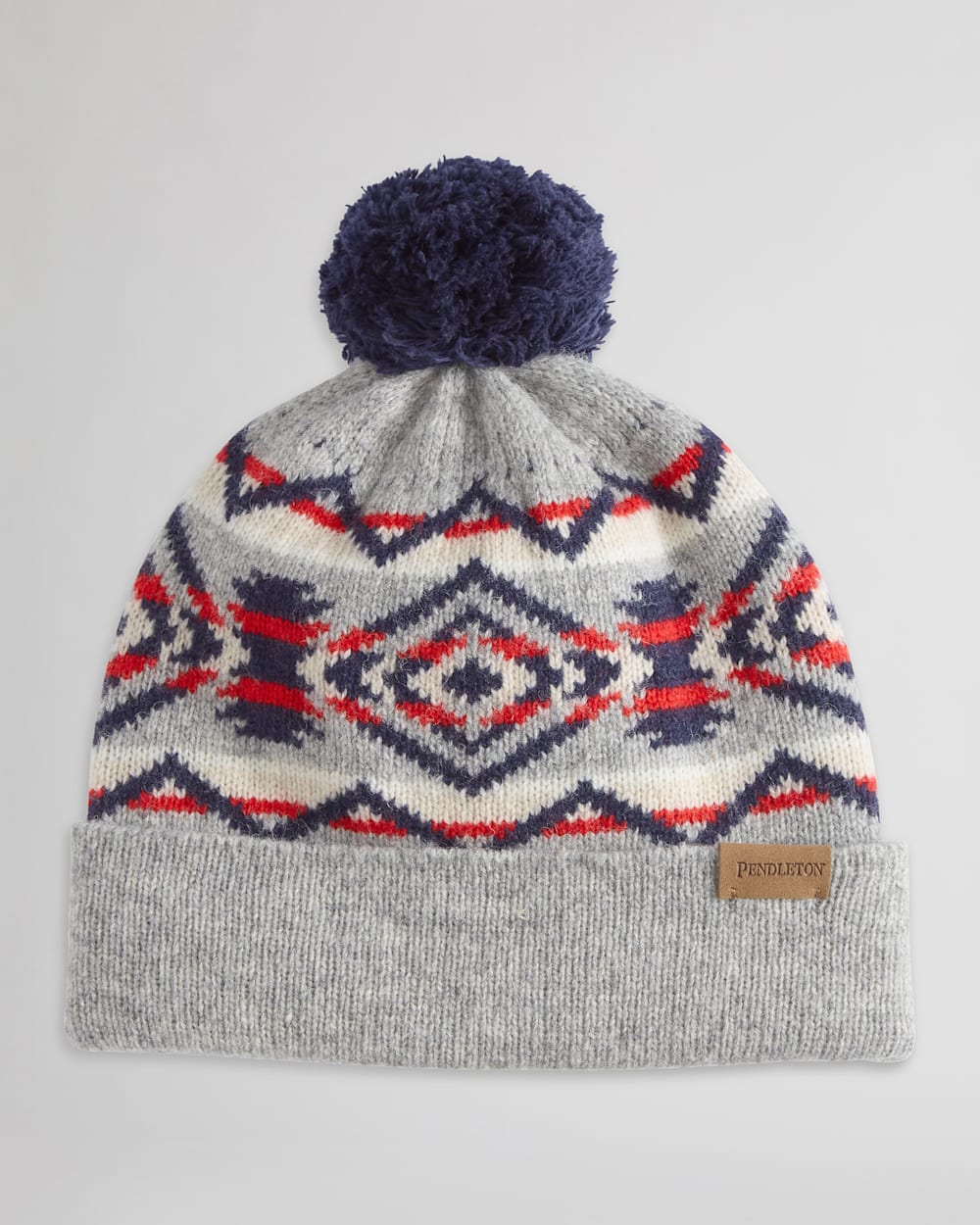 LAMBSWOOL HAT WITH POM POM IN GREY TECOPA HILLS image number 1