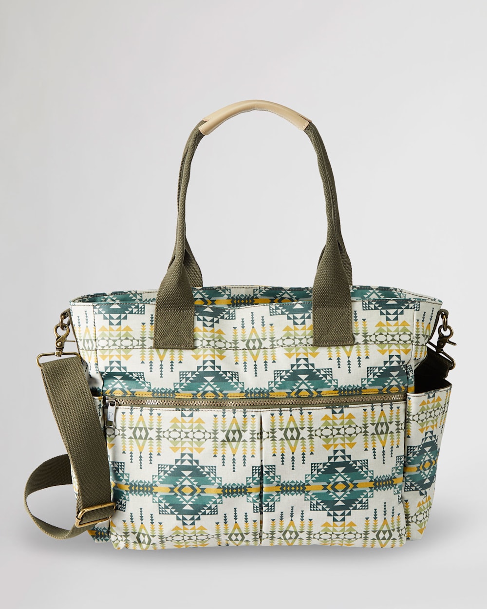 ALTERNATE VIEW OF PILOT ROCK CANOPY CANVAS SUPER TOTE IN OLIVE image number 2