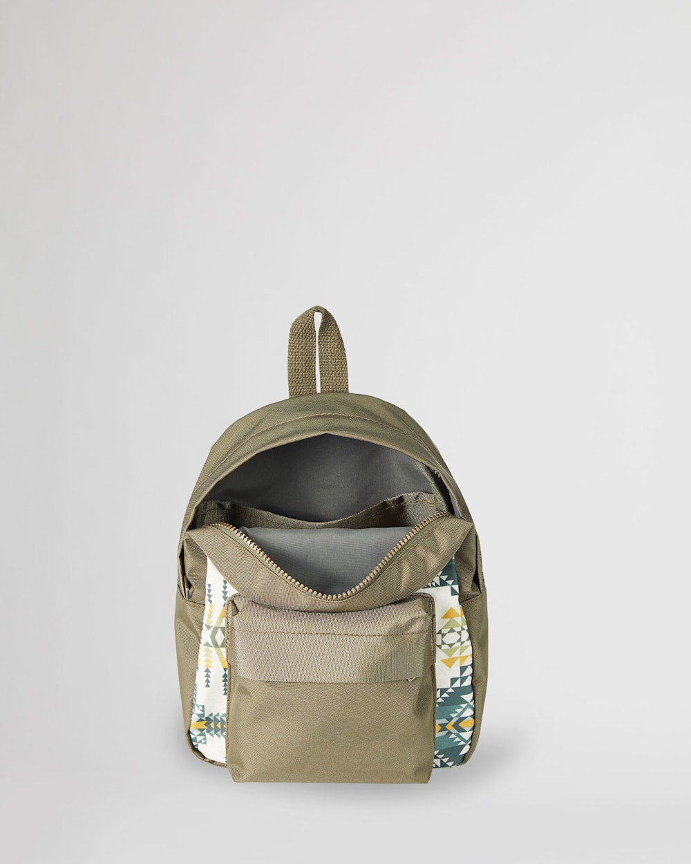 ALTERNATE VIEW OF PILOT ROCK CANOPY CANVAS MINI BACKPACK IN OLIVE image number 2