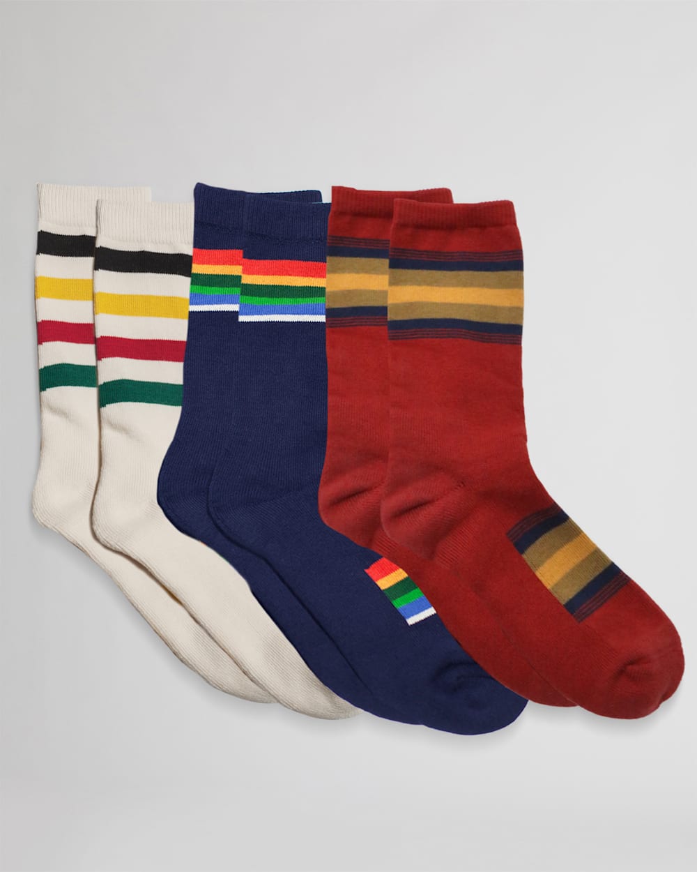 KIDS 3-PACK NATIONAL PARK SOCKS GIFT BOX IN GLACIER/CRATER/ZION image number 1