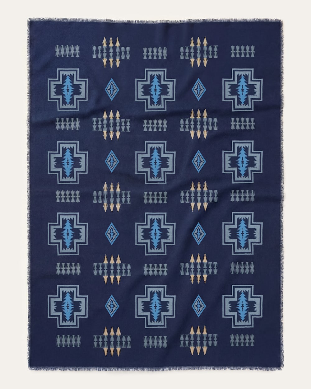 HARDING FEATHERWEIGHT WOOL SCARF IN NAVY image number 1
