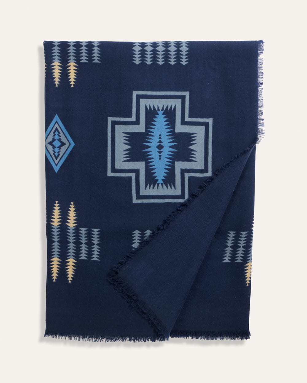 ALTERNATE VIEW OF HARDING FEATHERWEIGHT WOOL SCARF IN NAVY image number 3