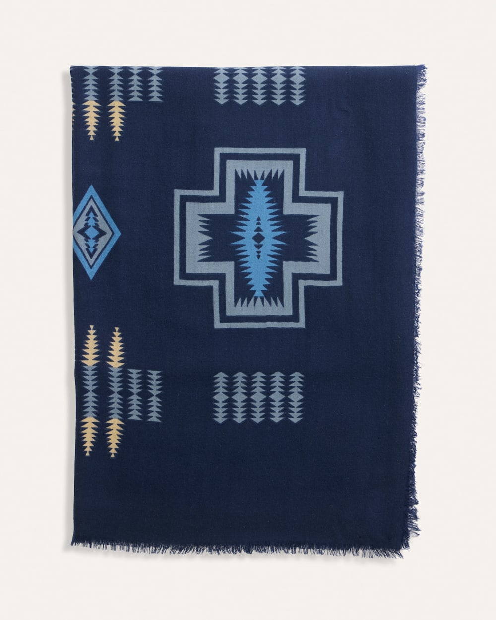 ALTERNATE VIEW OF HARDING FEATHERWEIGHT WOOL SCARF IN NAVY image number 4