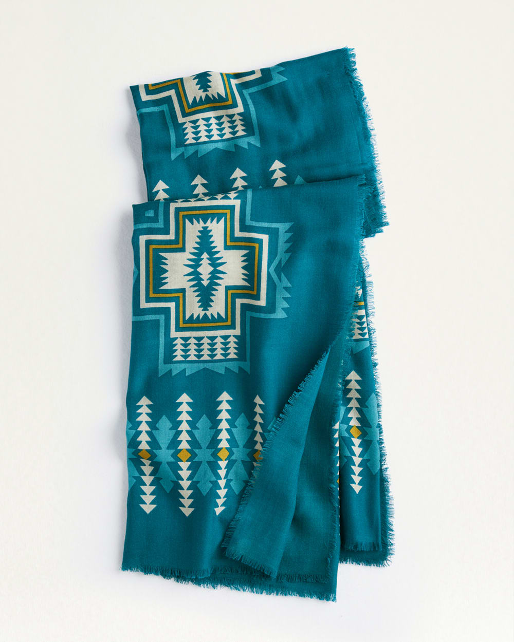 HARDING FEATHERWEIGHT WOOL SCARF IN TURQUOISE HARDING image number 1