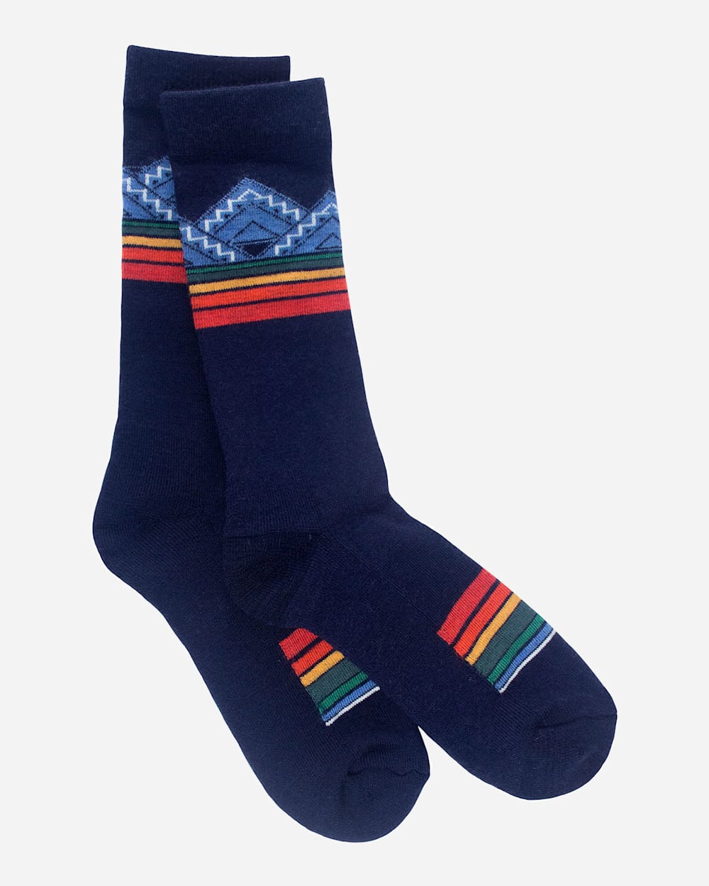 NATIONAL PARK MERINO JACQUARD CREW SOCKS IN CRATER LAKE image number 1