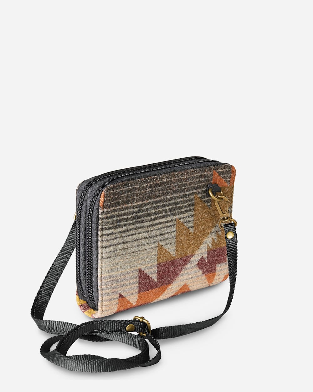 ALTERNATE VIEW OF JACQUARD WALLET ON STRAP IN ROCK CREEK CHARCOAL image number 2