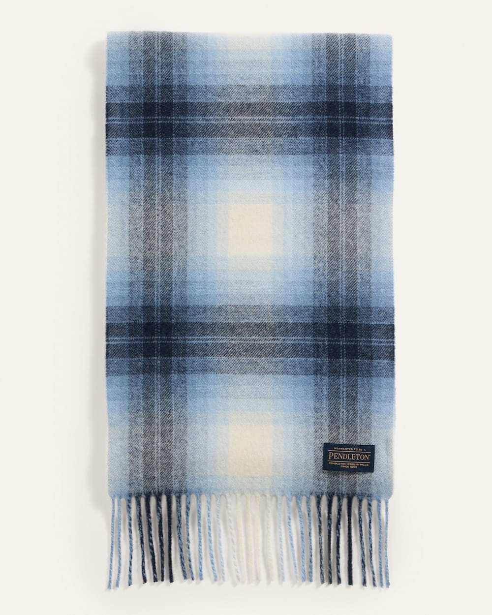 WHISPERWOOL MUFFLER IN LIGHT BLUE MIX OMBRE image number 1