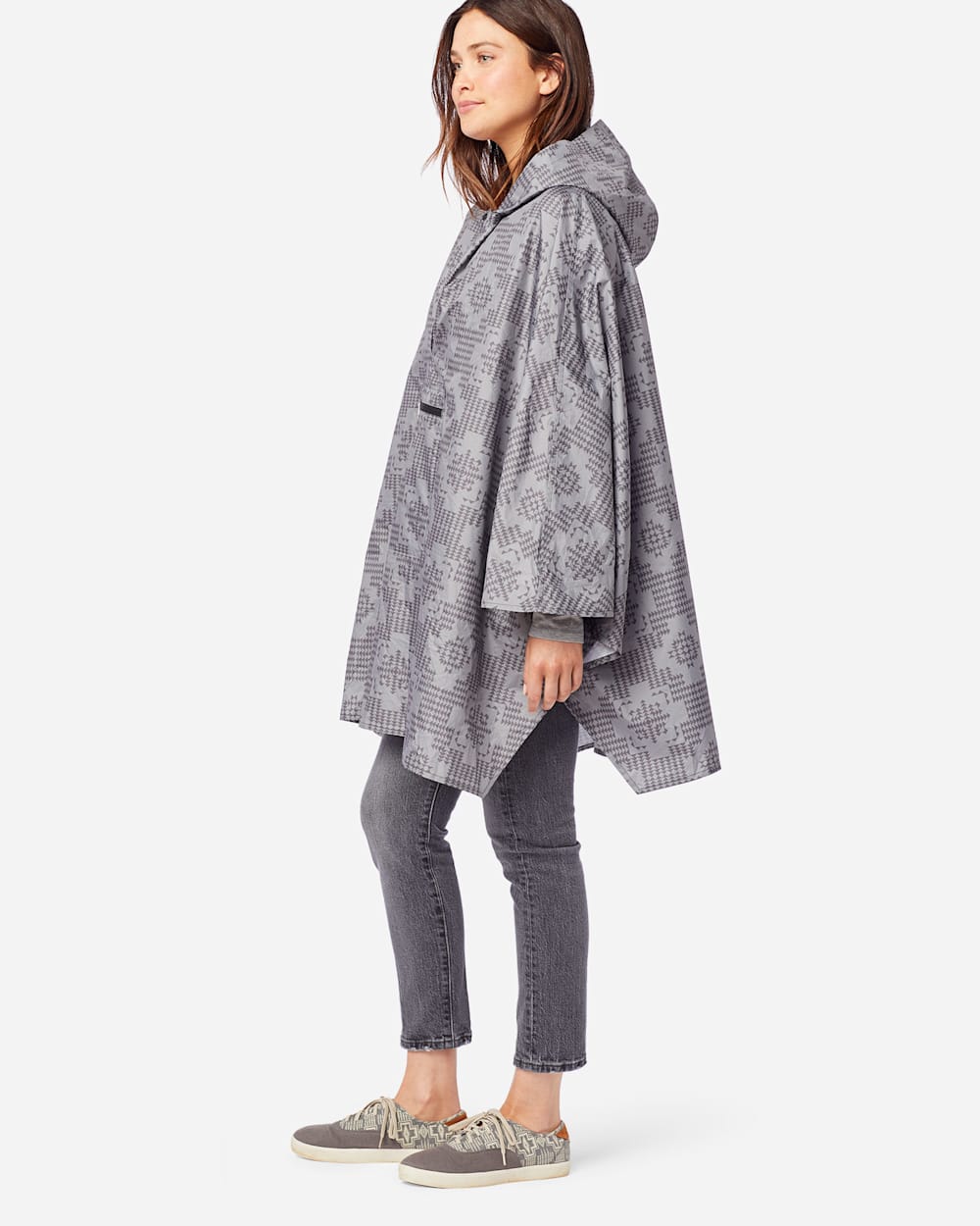 新品 ENFOLD Rain Poncho Coat Laurel Burch Cerulean Cat Womens Rain Cape - Rainproof