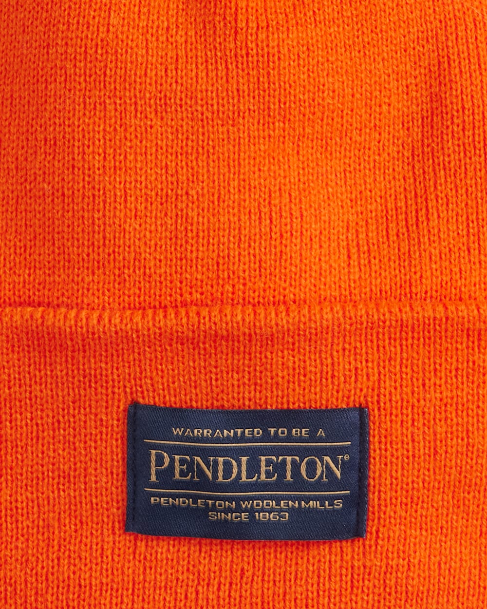 ALTERNATE VIEW OF PENDLETON BEANIE IN ORANGE image number 2