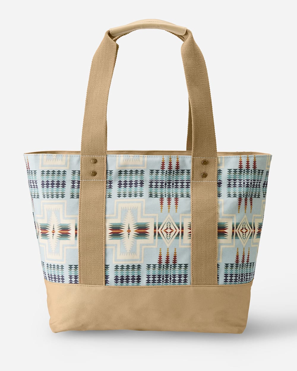 ALTERNATE VIEW OF HARDING CANOPY CANVAS TOTE IN AQUA image number 2