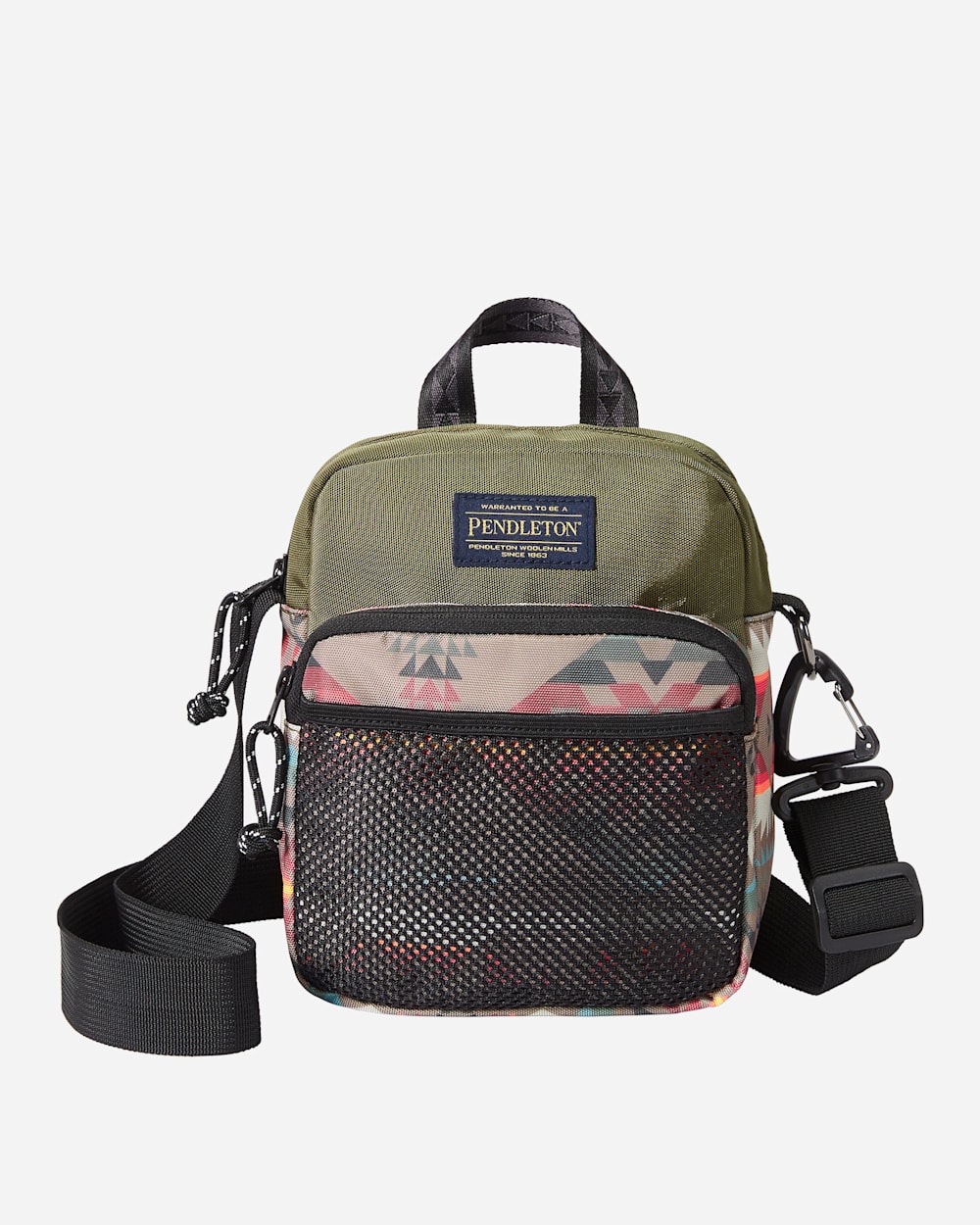 BASKET MAKER CANOPY CANVAS CROSSBODY BAG IN OLIVE image number 1