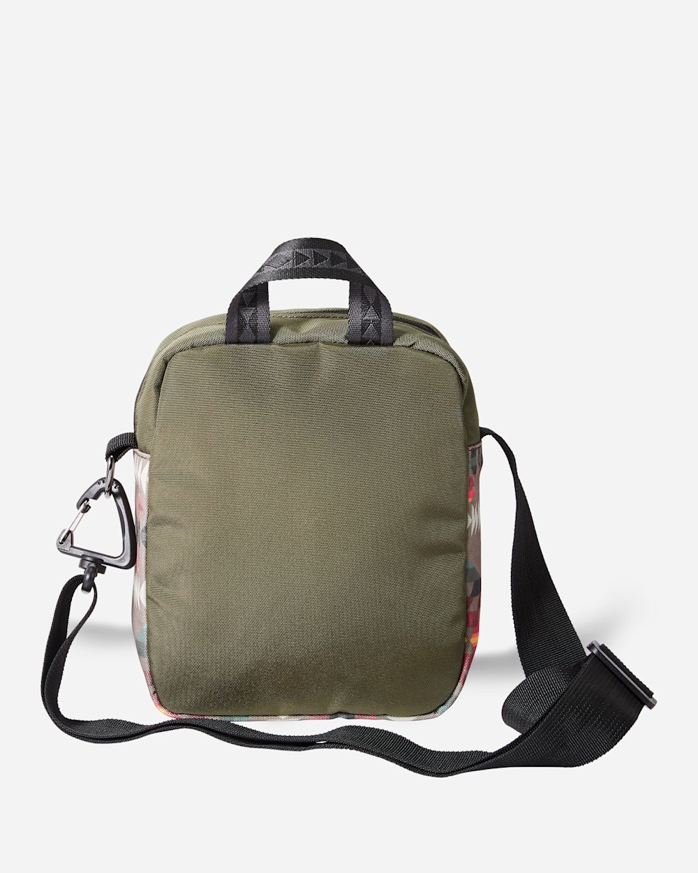 ALTERNATE VIEW OF BASKET MAKER CANOPY CANVAS CROSSBODY BAG IN OLIVE image number 2