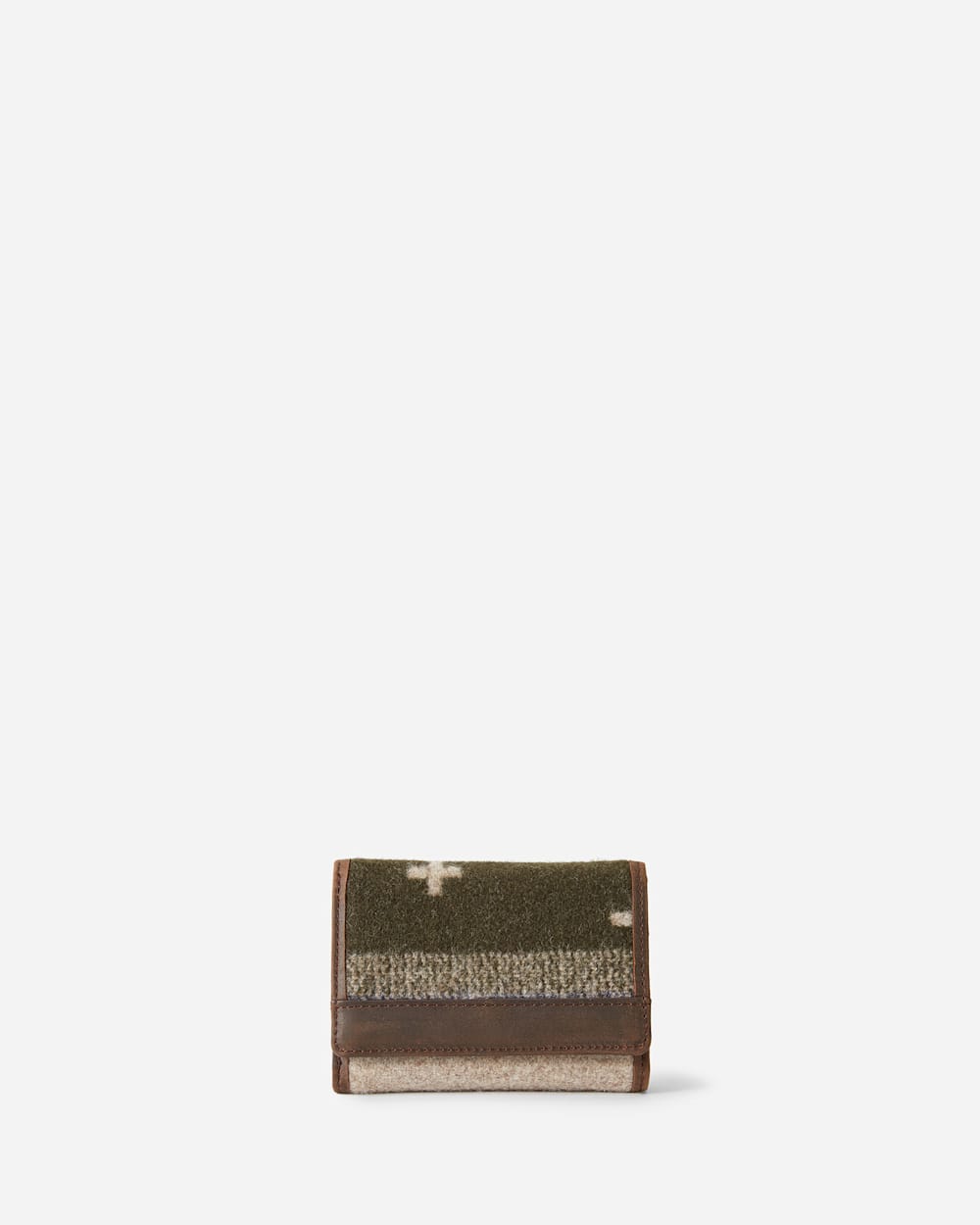 BRIDGER STRIPE TRIFOLD WALLET IN BROWN image number 1