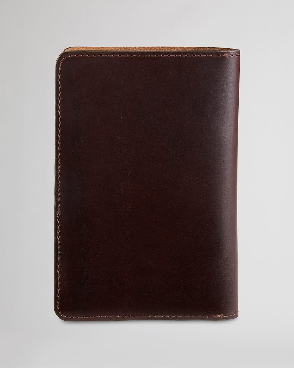 ALTERNATE VIEW OF LEATHER EMBOSSED PASSPORT HOLDER IN DARK BROWN image number 2