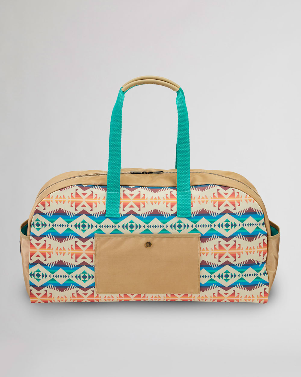 LOS LUNAS CANOPY CANVAS DUFFEL BAG IN TAN MULTI image number 1