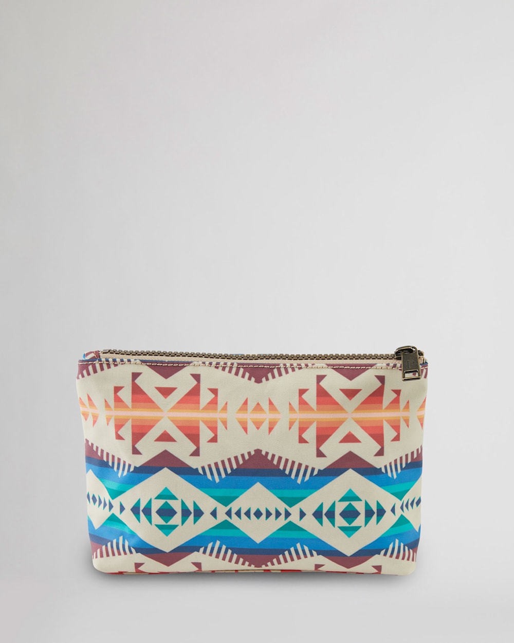 ALTERNATE VIEW OF LOS LUNAS CANOPY CANVAS ZIP POUCH IN TAN MULTI image number 2