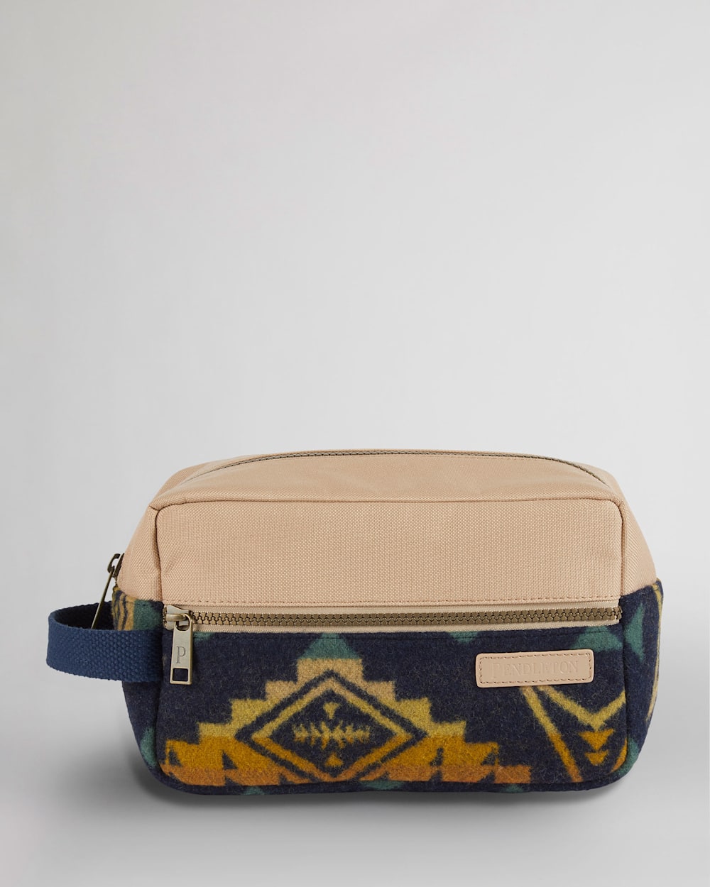 PINTO MOUNTAINS CARRYALL POUCH IN NAVY/TAN MULTI image number 1