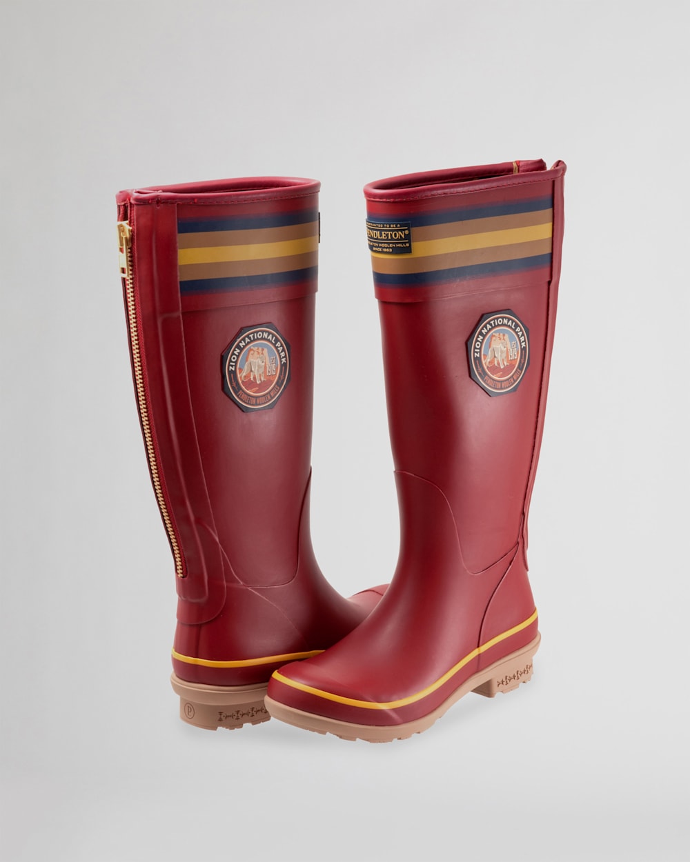 ALTERNATE VIEW OF WOMEN'S NATIONAL PARK TALL RAIN BOOTS IN ZION RED image number 5