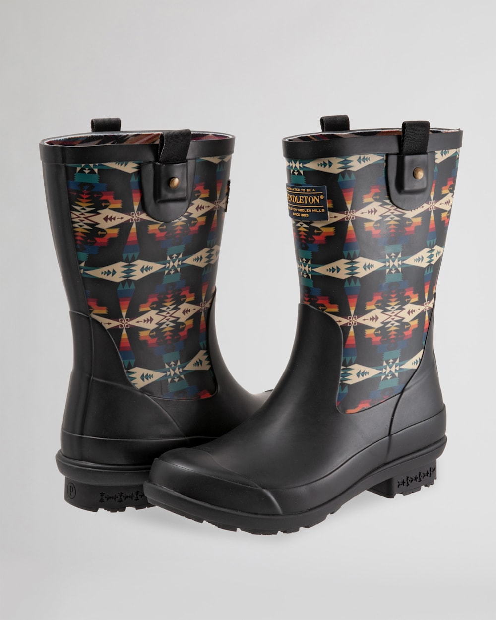 ALTERNATE VIEW OF WOMEN'S TUCSON MID RAIN BOOTS IN BLACK image number 4