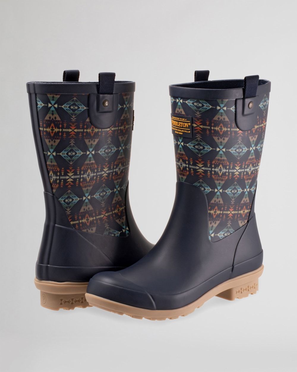 ALTERNATE VIEW OF WOMEN'S DIAMOND PEAK MID RAIN BOOTS IN NAVY image number 9