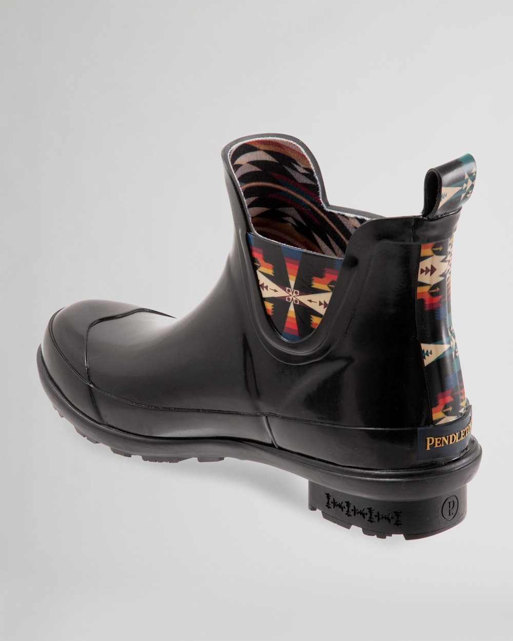 ALTERNATE VIEW OF WOMEN'S TUCSON GLOSS CHELSEA RAIN BOOTS IN BLACK image number 3