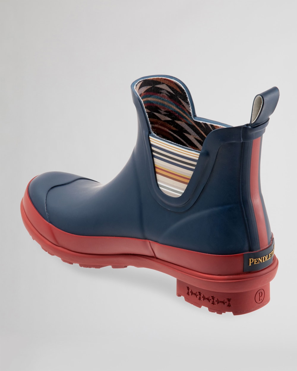 ALTERNATE VIEW OF WOMEN'S BRIDGER STRIPE CHELSEA RAIN BOOTS IN NAVY image number 2