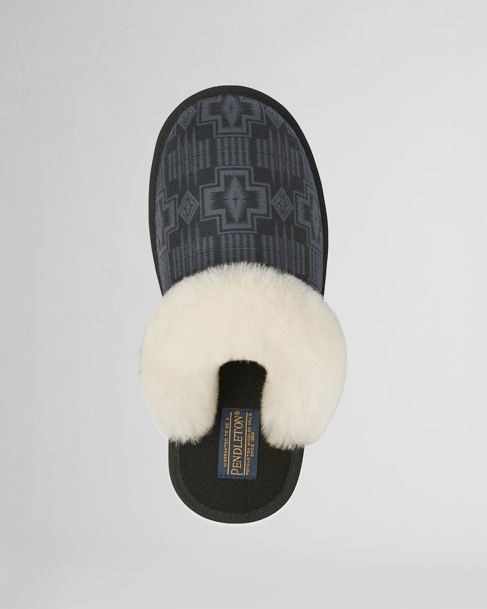 ALTERNATE VIEW OF WOMEN'S SCUFF SLIPPERS IN GREY HARBOR PRINT image number 3