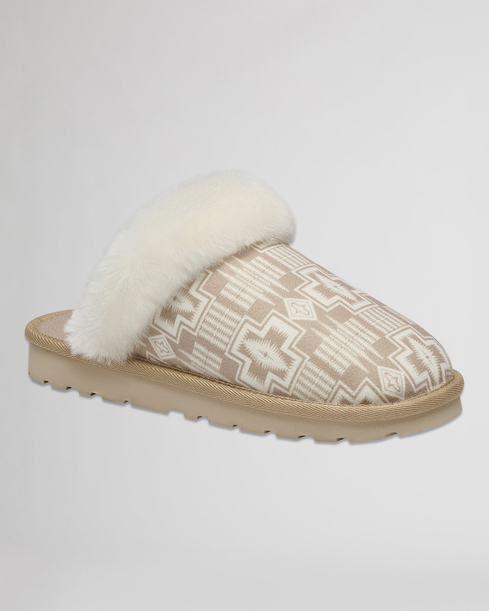 ALTERNATE VIEW OF WOMEN'S SCUFF SLIPPERS IN IRISH CREAM PRINT image number 2