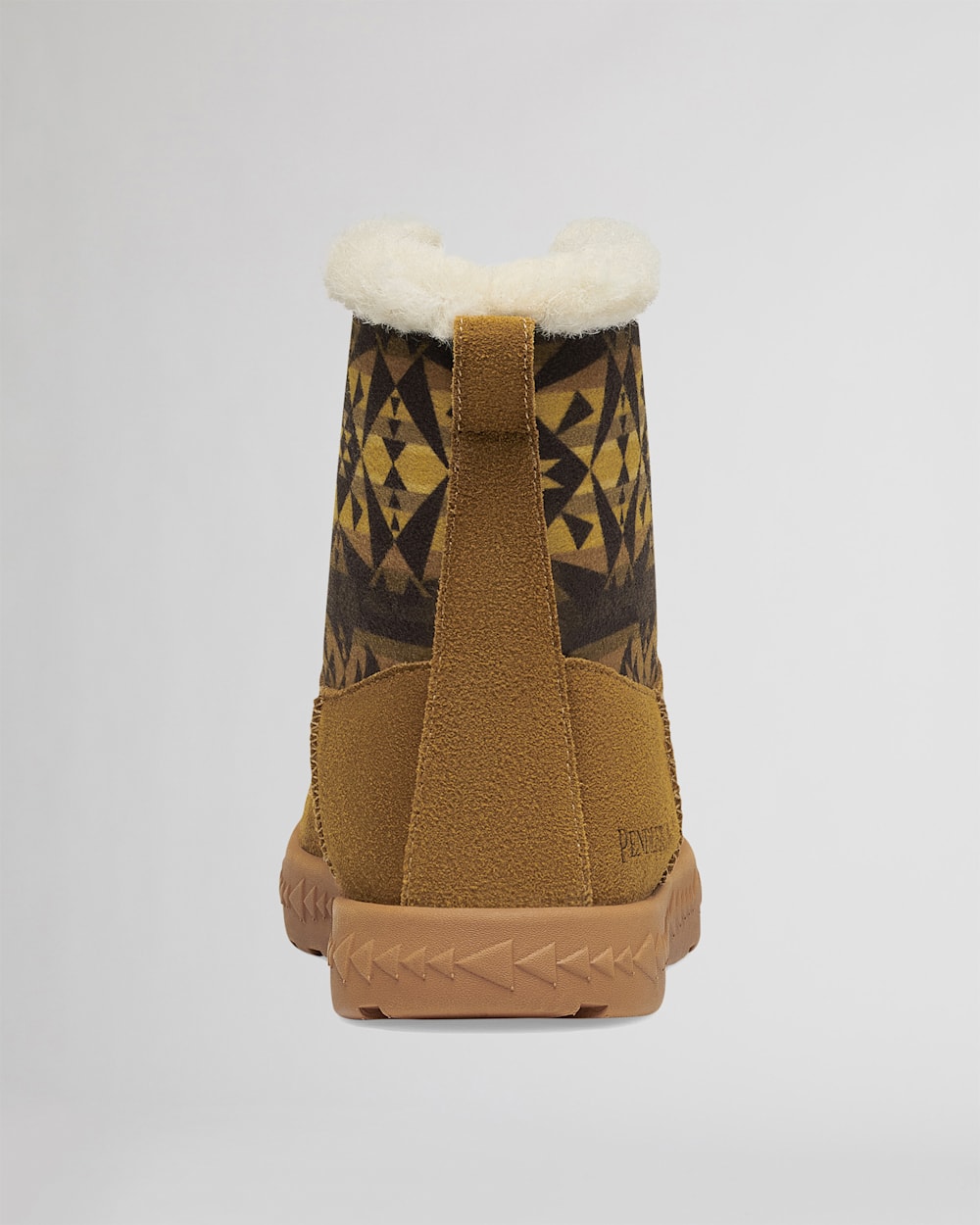 BACK VIEW OF WOMEN'S CABIN FOLD-DOWN SLIPPERS IN TOFFEE image number 4