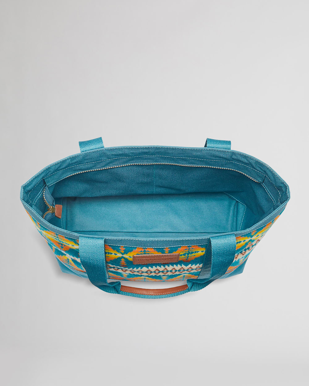 ALTERNATE VIEW OF ZIP TOTE IN TURQUOISE SUMMIT PEAK image number 3