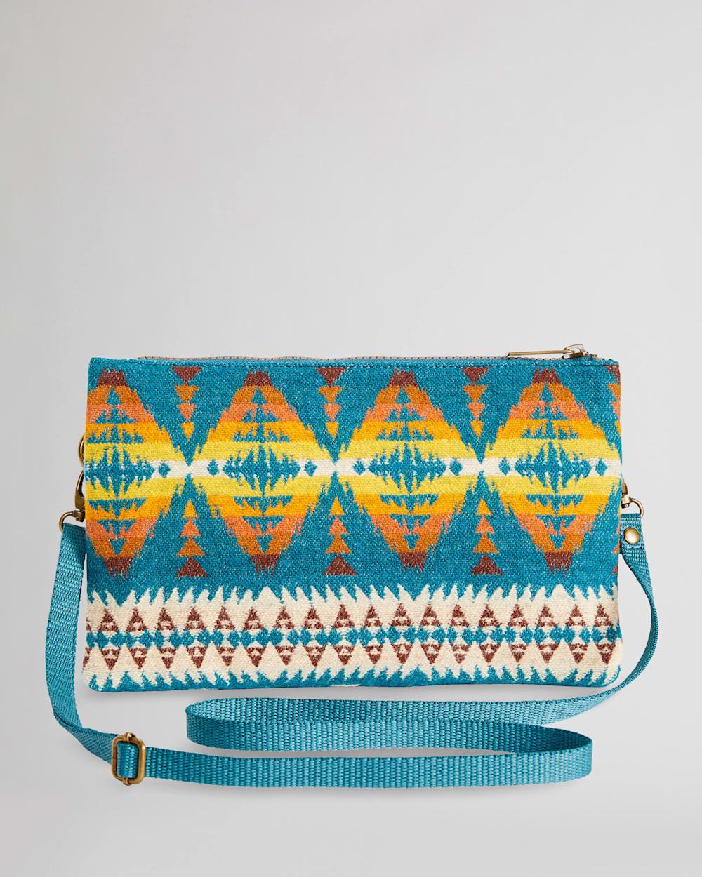 ALTERNATE VIEW OF LARGE THREE POCKET KEEPER IN TURQUOISE SUMMIT PEAK image number 2