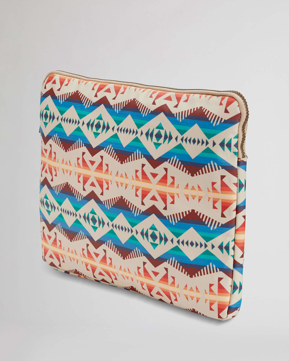 ALTERNATE VIEW OF LOS LUNAS CANOPY CANVAS LAPTOP CASE IN TAN MULTI image number 2