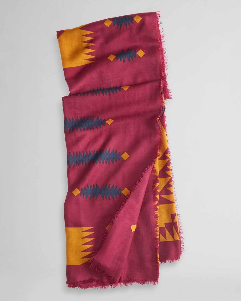 FEATHERWEIGHT WOOL SCARF IN BURGUNDY CHIEF JOSEPH image number 1