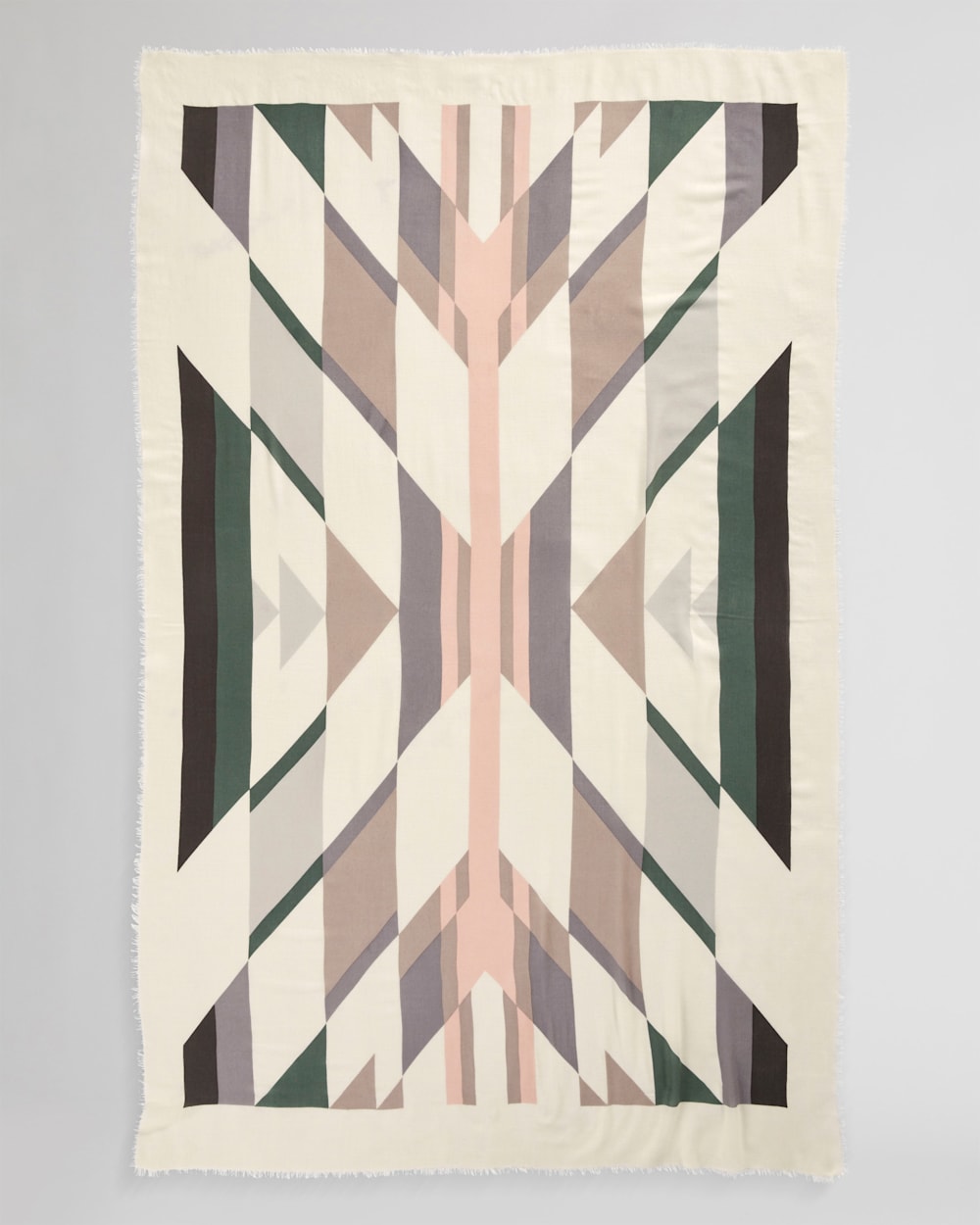 ALTERNATE VIEW OF WYETH TRAIL FEATHERWEIGHT WOOL SCARF IN SAND image number 2