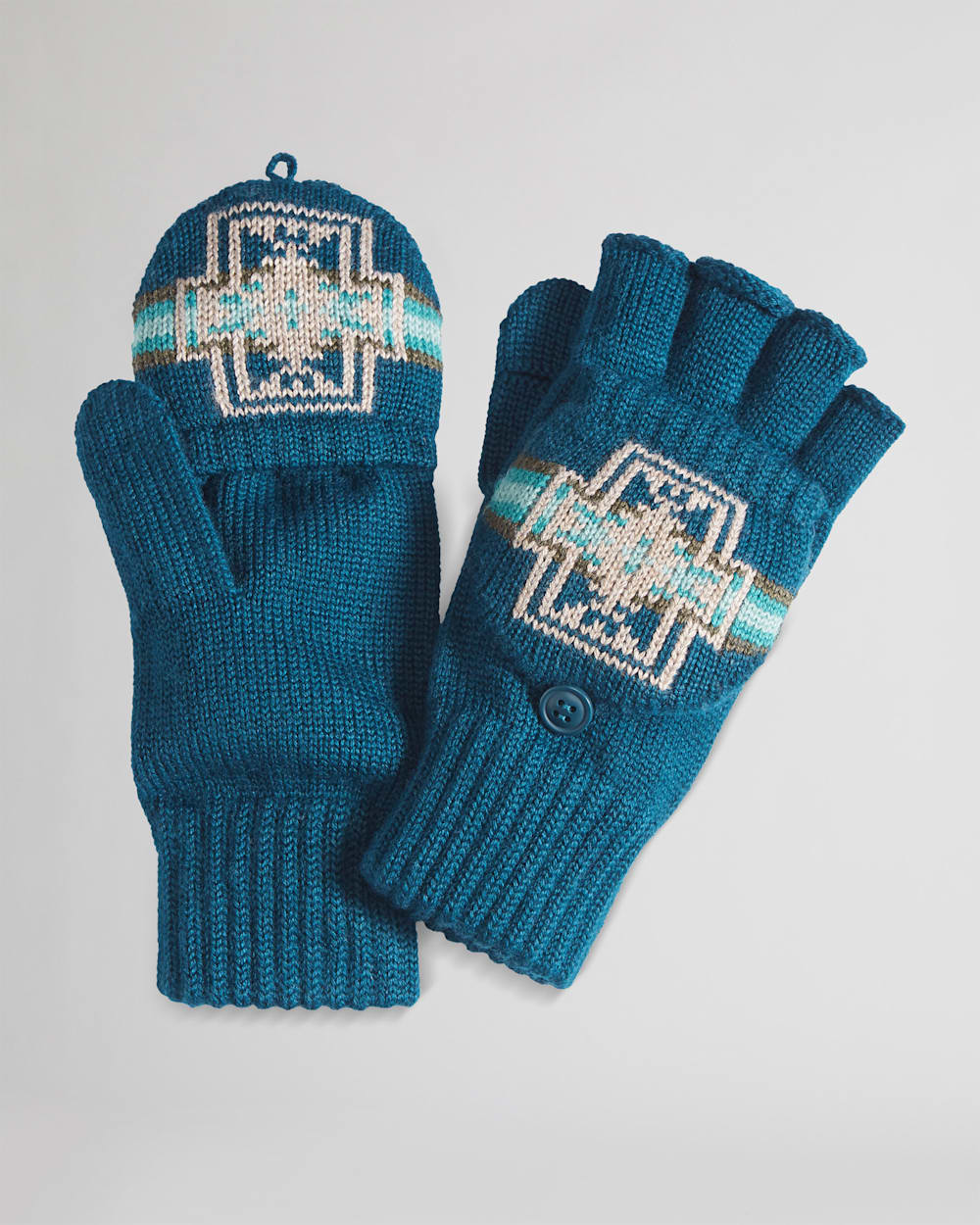 HARDING KNIT CONVERTIBLE MITTENS IN AEGEAN image number 1
