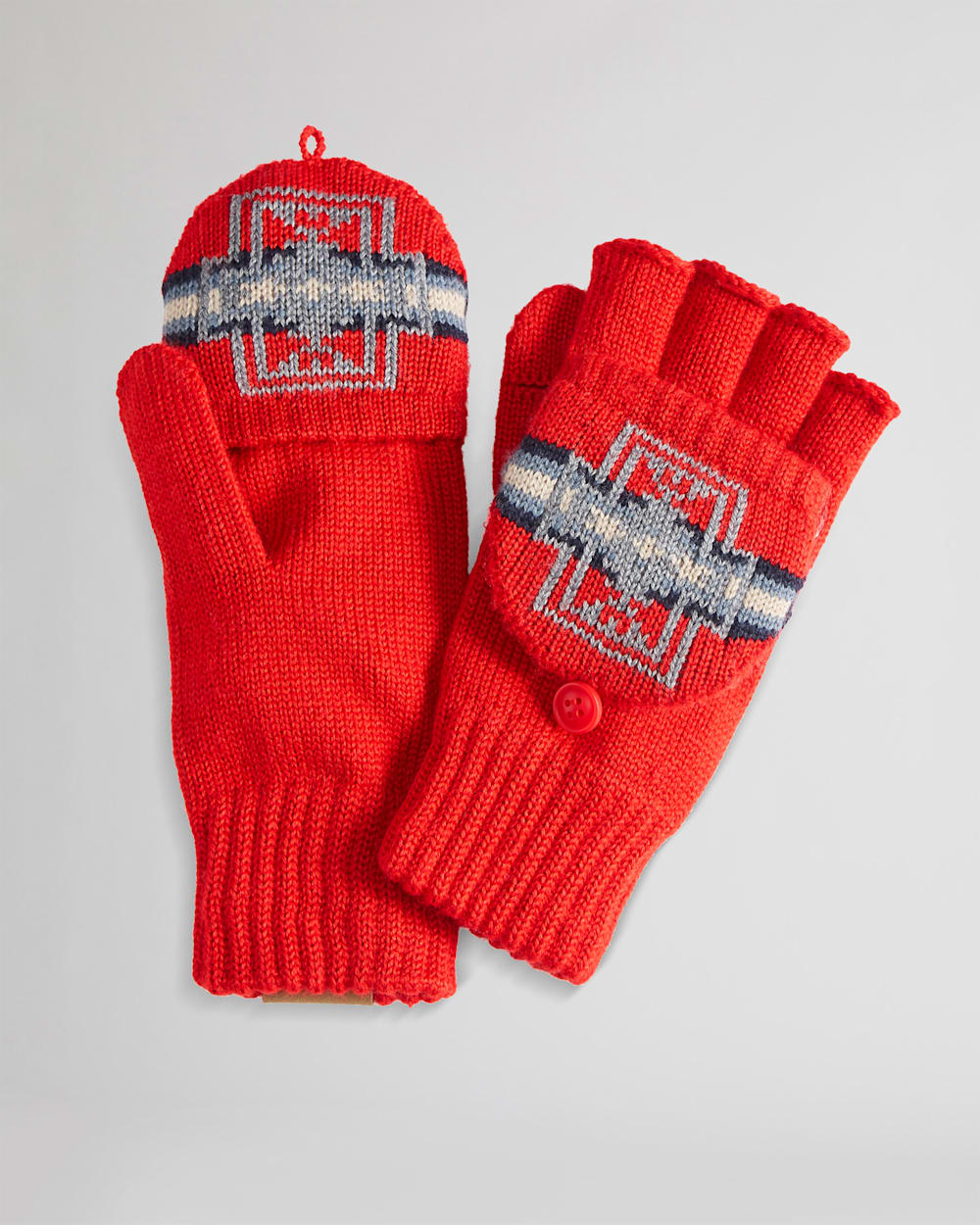 HARDING KNIT CONVERTIBLE MITTENS IN RED image number 1