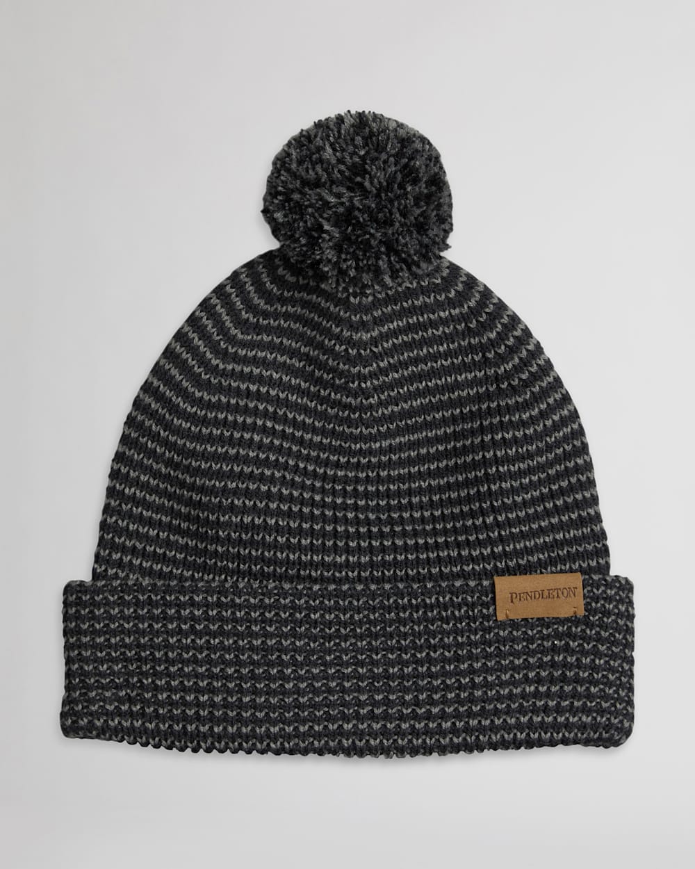 ALTERNATE VIEW OF POM POM BEANIE & TEXTING GLOVES SET IN BLACK image number 2