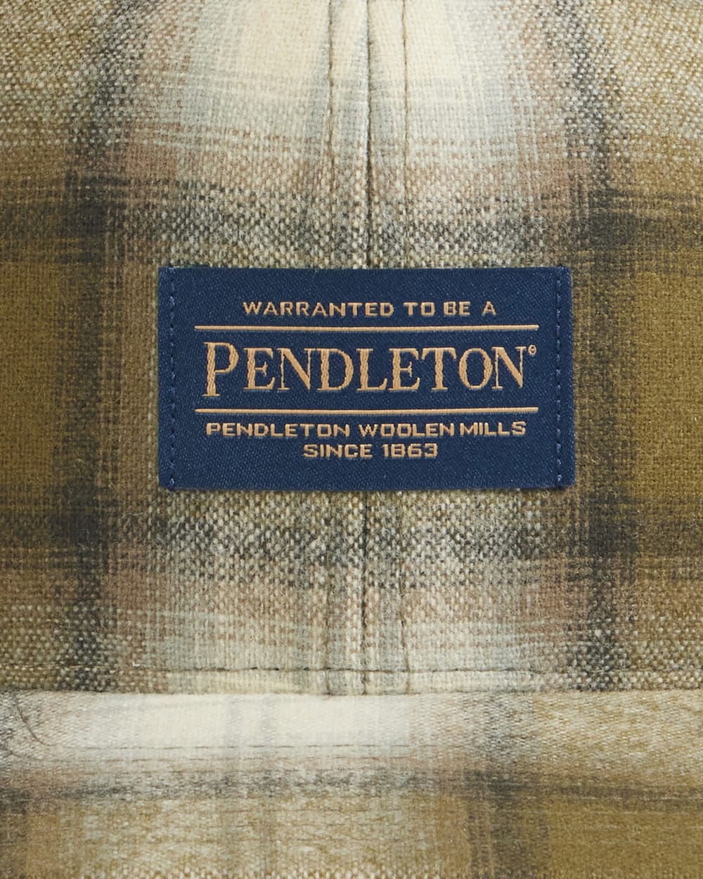 ALTERNATE VIEW OF PLAID FLAT BRIM HAT IN OLIVE PLAID image number 3