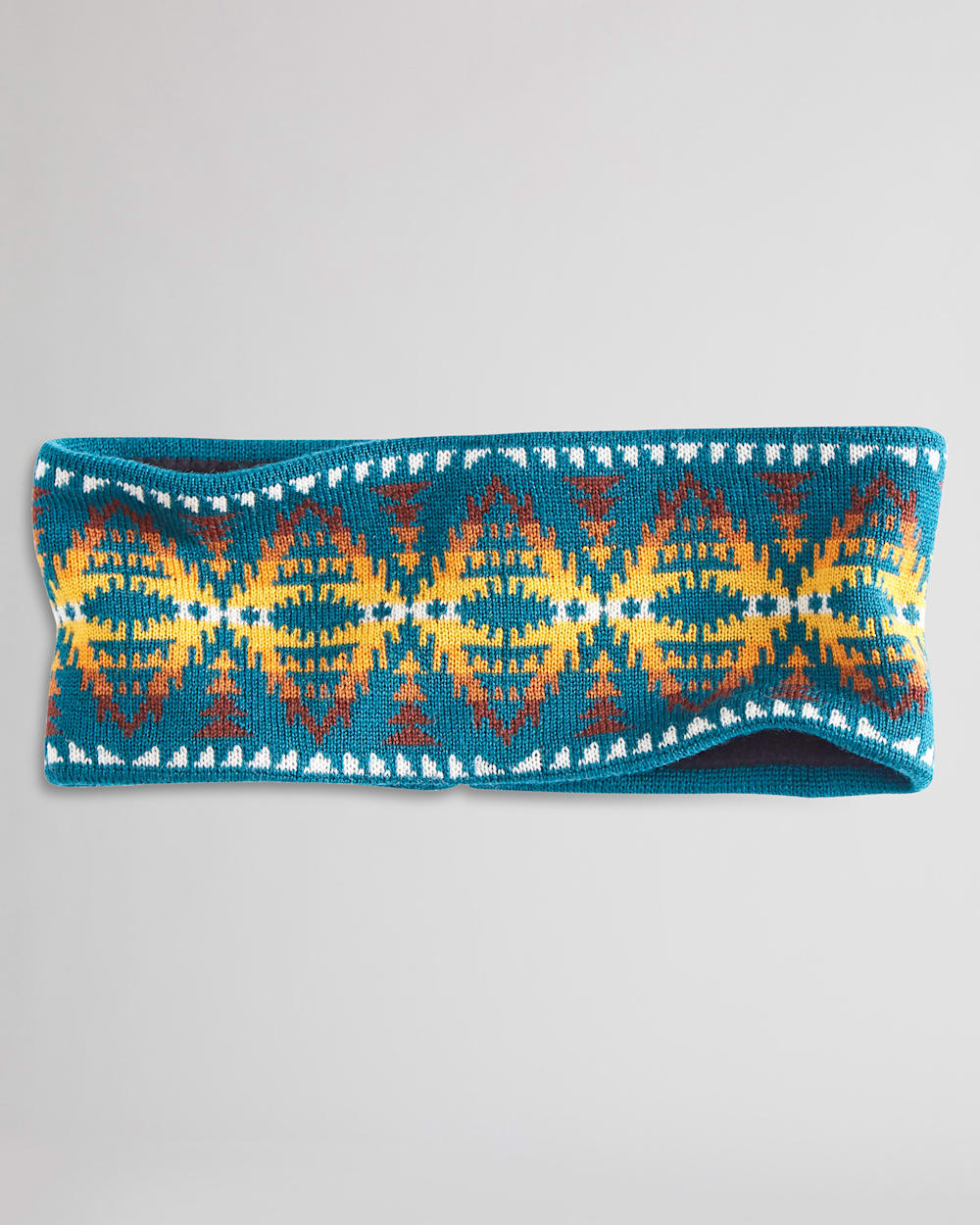 MERINO KNIT FLEECE-LINED HEADBAND IN BLUE SUMMIT PEAK image number 1