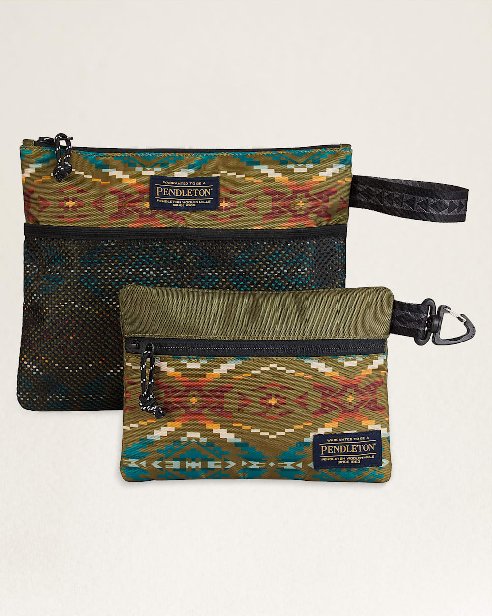 CARICO LAKE ZIP POUCH SET IN OLIVE image number 1