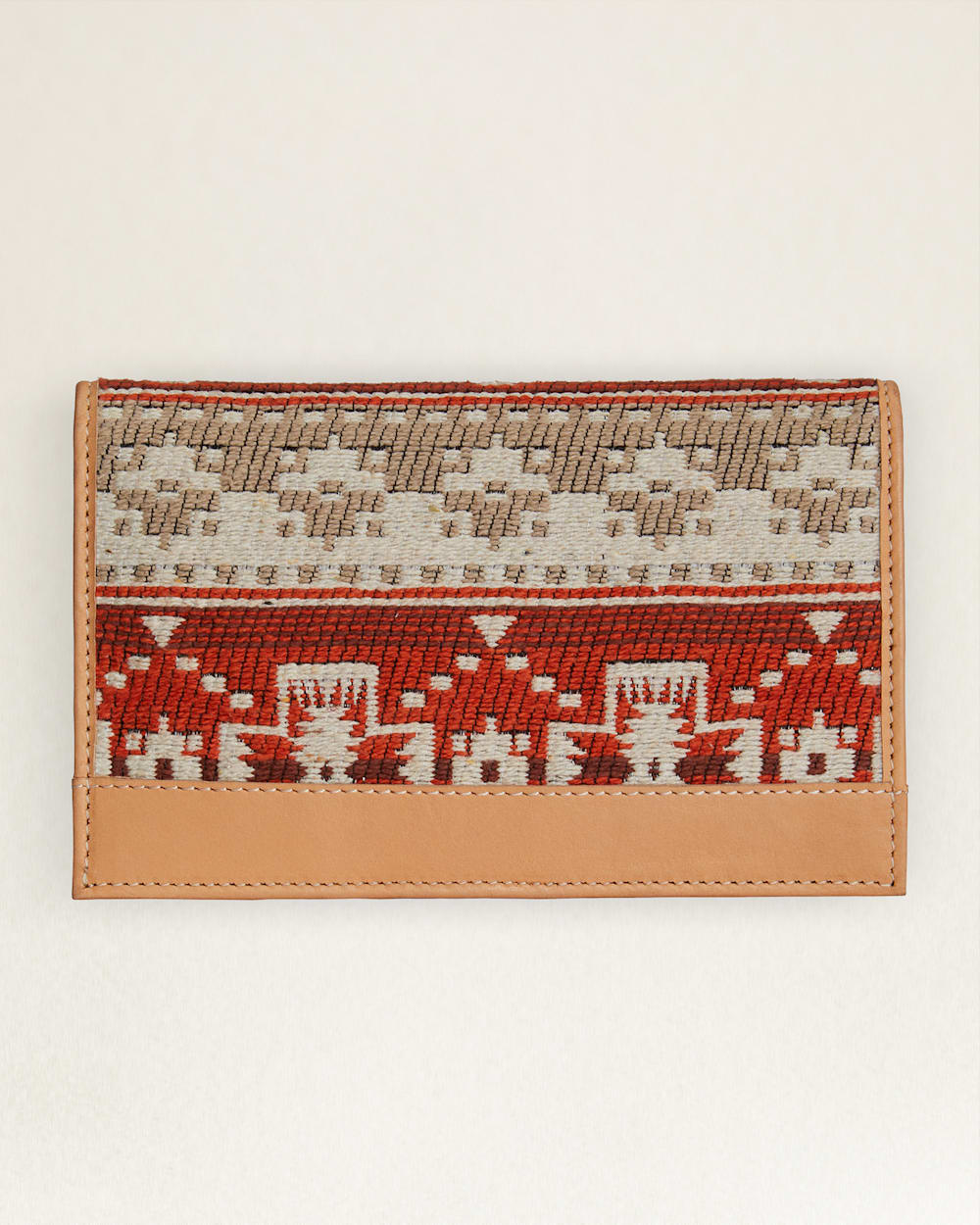 COPPER RIVER COTTON SECRETARY WALLET IN BEIGE/CORAL image number 1