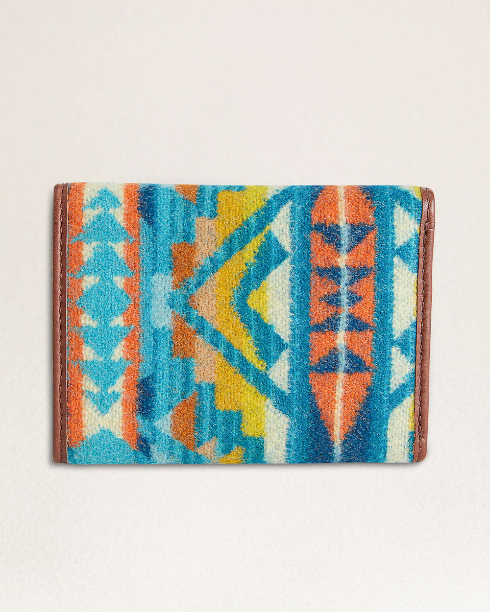 ALTERNATE VIEW OF TRIFOLD WALLET IN TURQUOISE ALTO MESA image number 2
